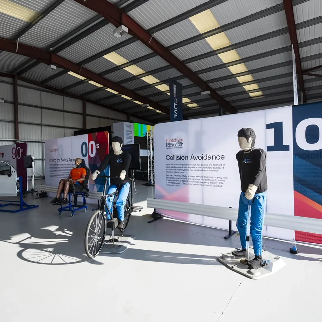 External exhibitors stand for automotive expo