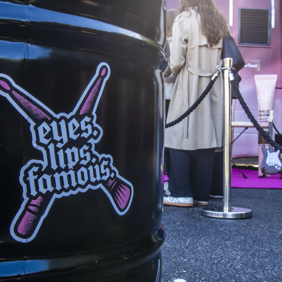 Branding at a brand activation event